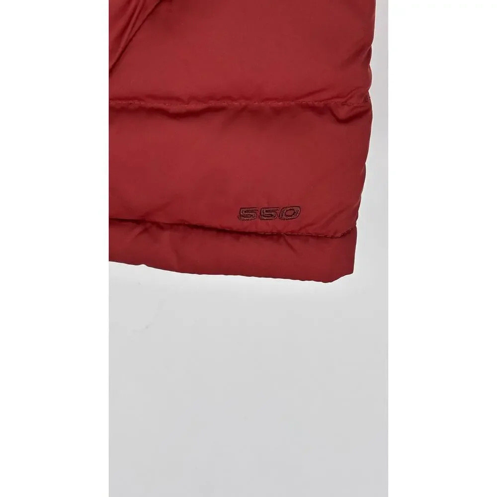 The North Face 550 Down Aconcagua 2 Puffer Vest Red Full Zip Mens Size Large